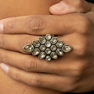 Elegant Gold and Silver Statement Ring